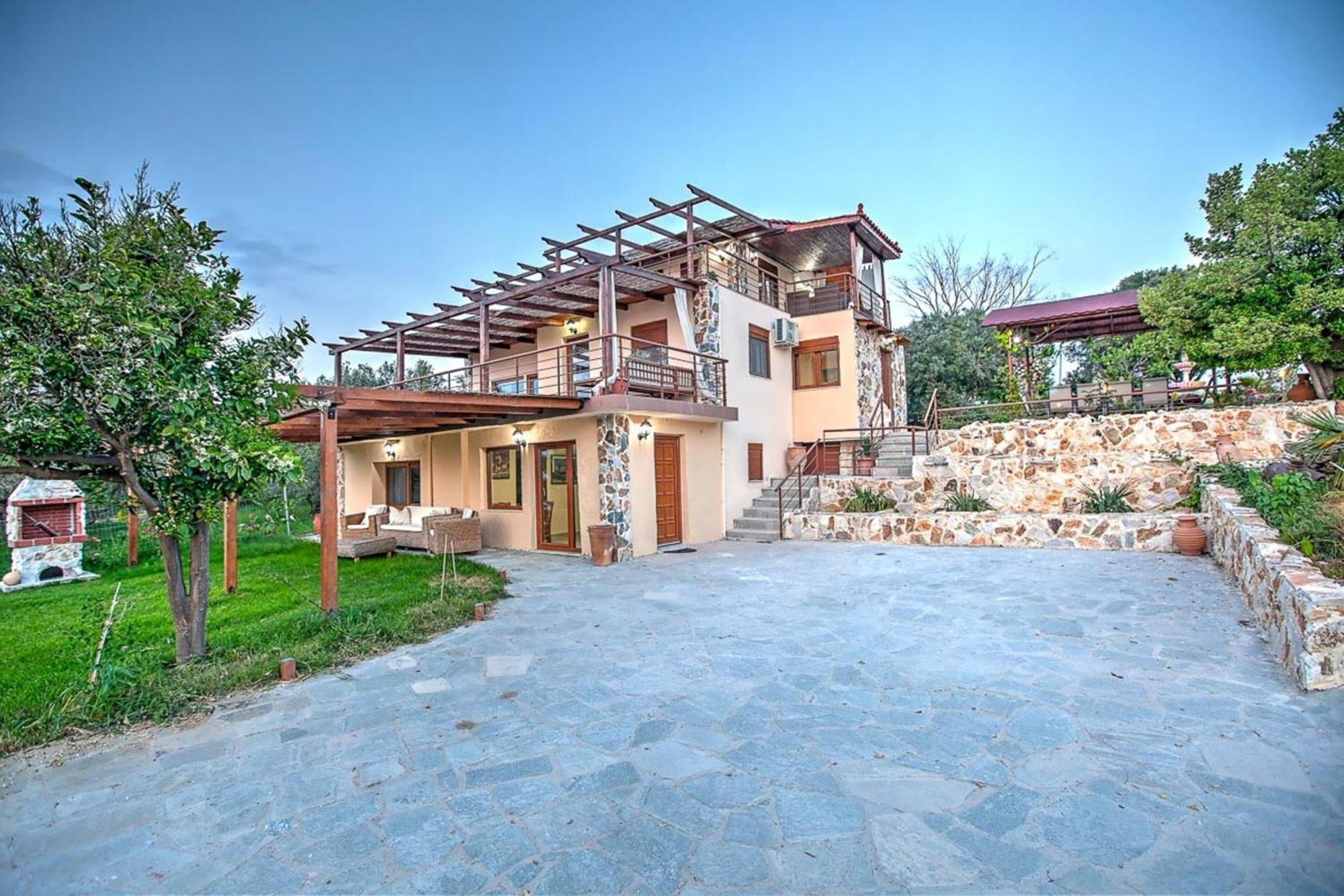 Villa Laskari Sea View เนอามูดาเนีย ภายนอก รูปภาพ