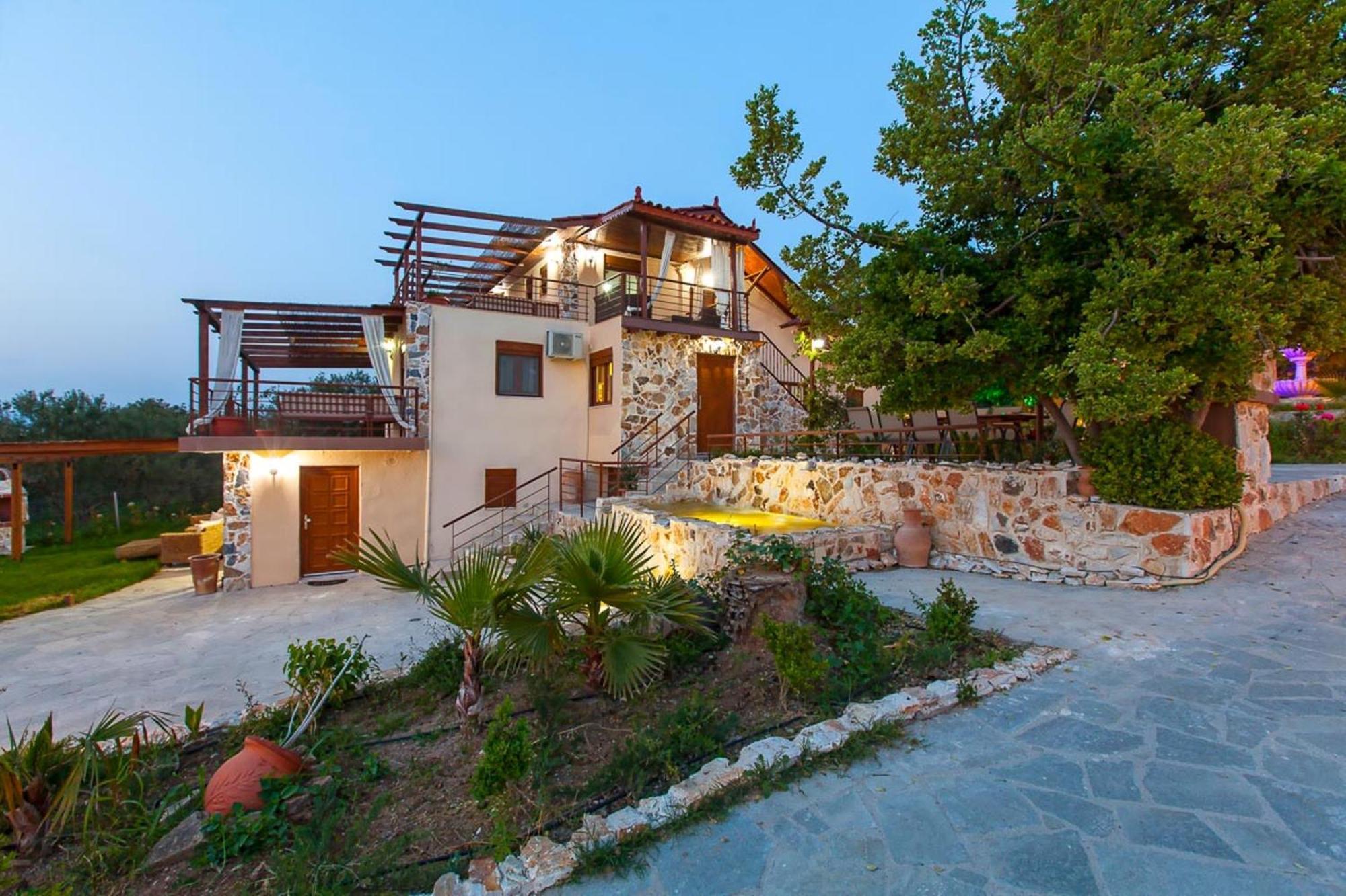 Villa Laskari Sea View เนอามูดาเนีย ภายนอก รูปภาพ